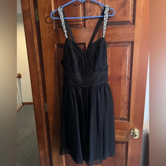 alfred angelo black bridesmaid dress Alfred Angelo 8615s